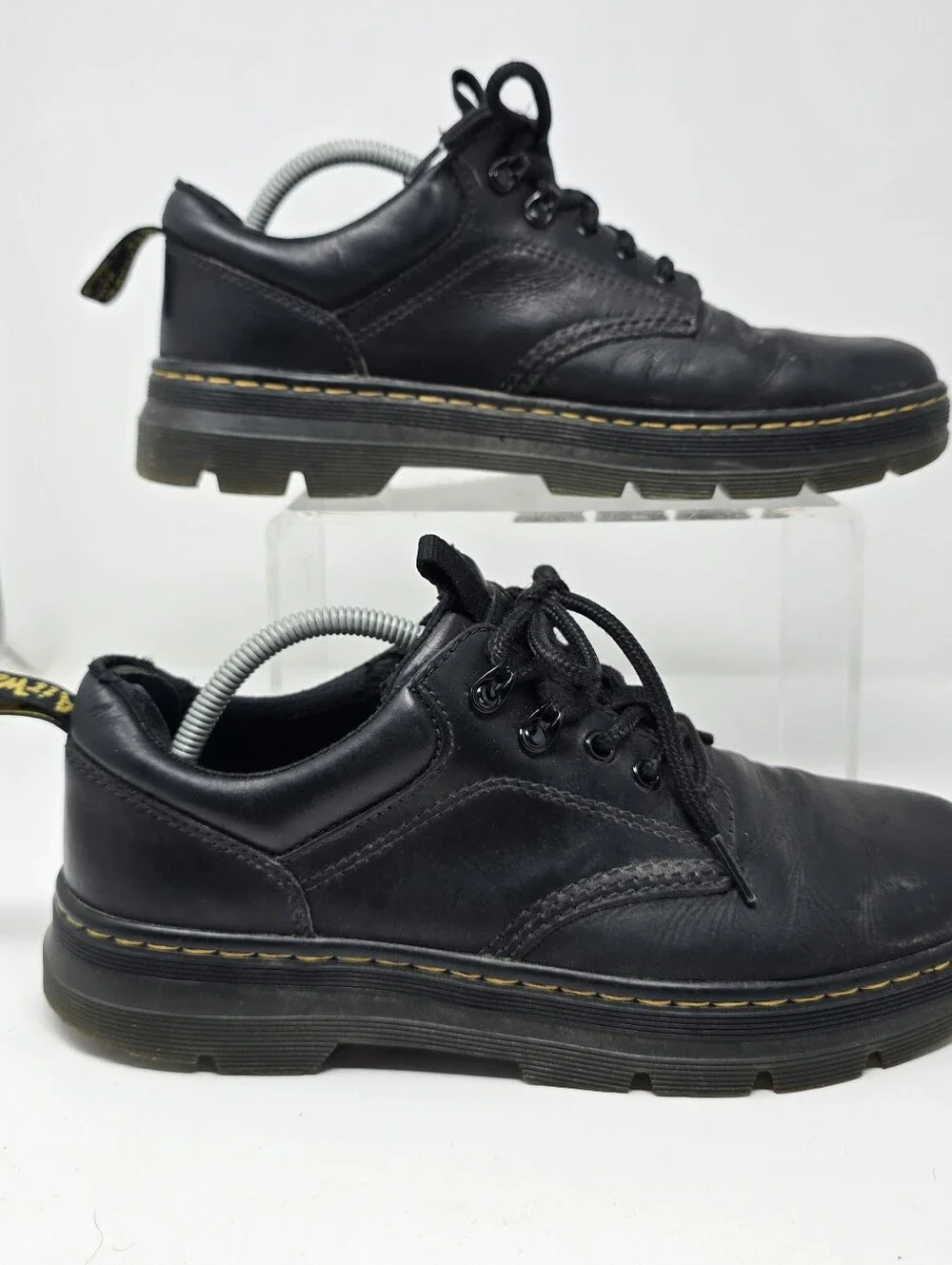 Dr. Martens *FLAWS* Reeder Shoes Mens Size 10 Black Leather Casual Sneakers